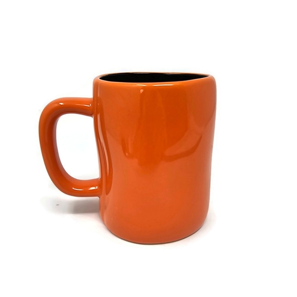 Rae Dunn Artisan Collection By Magenta Halloween Orange and Black Mug NWOT - Picture 2 of 6